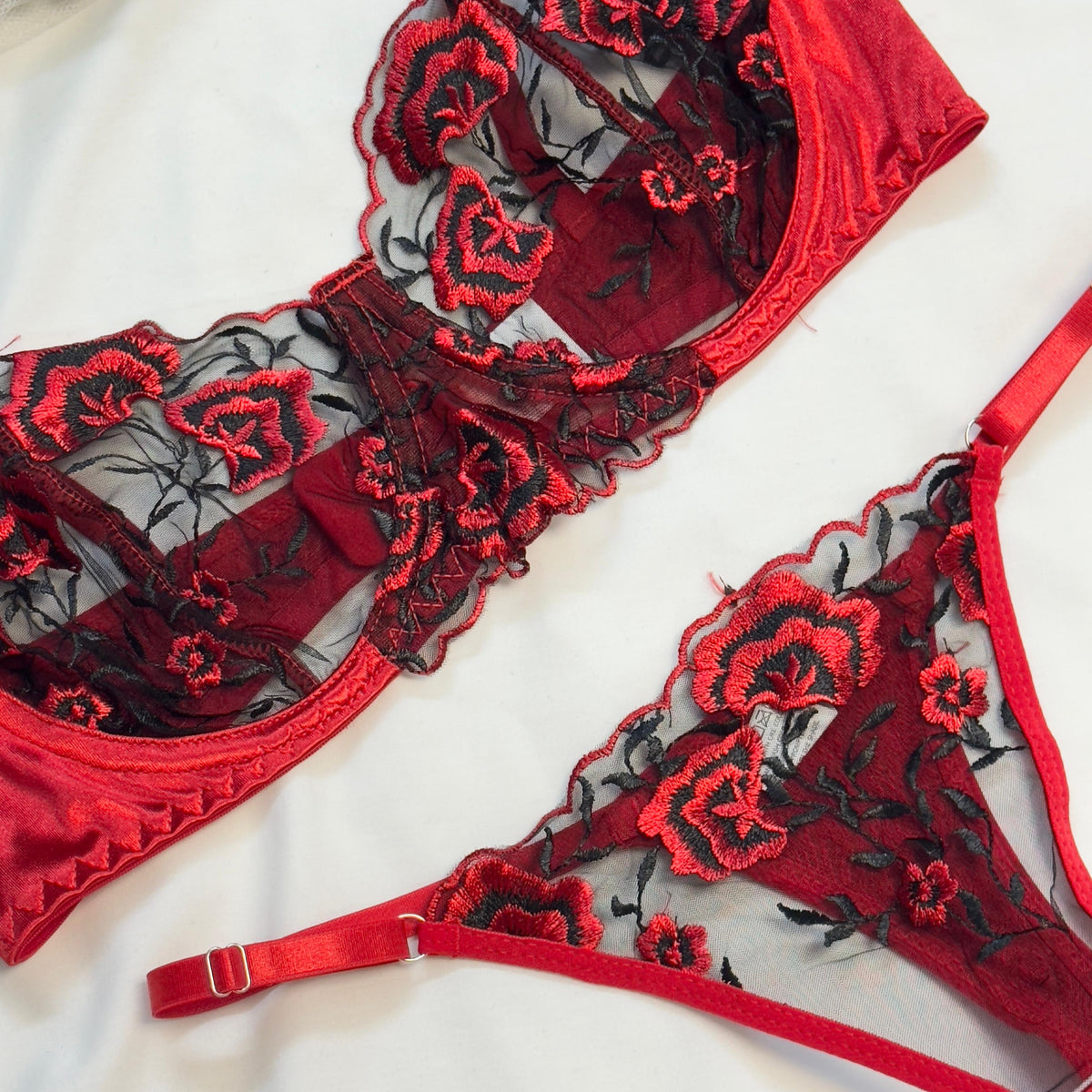 Honey Moon Net Bra Set