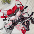 Premium Printed Push Up Bra Set