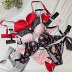 Premium Printed Push Up Bra Set