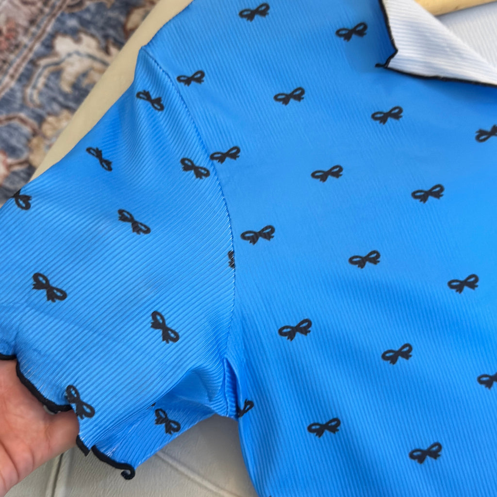 Cutest little bow printed pajama set