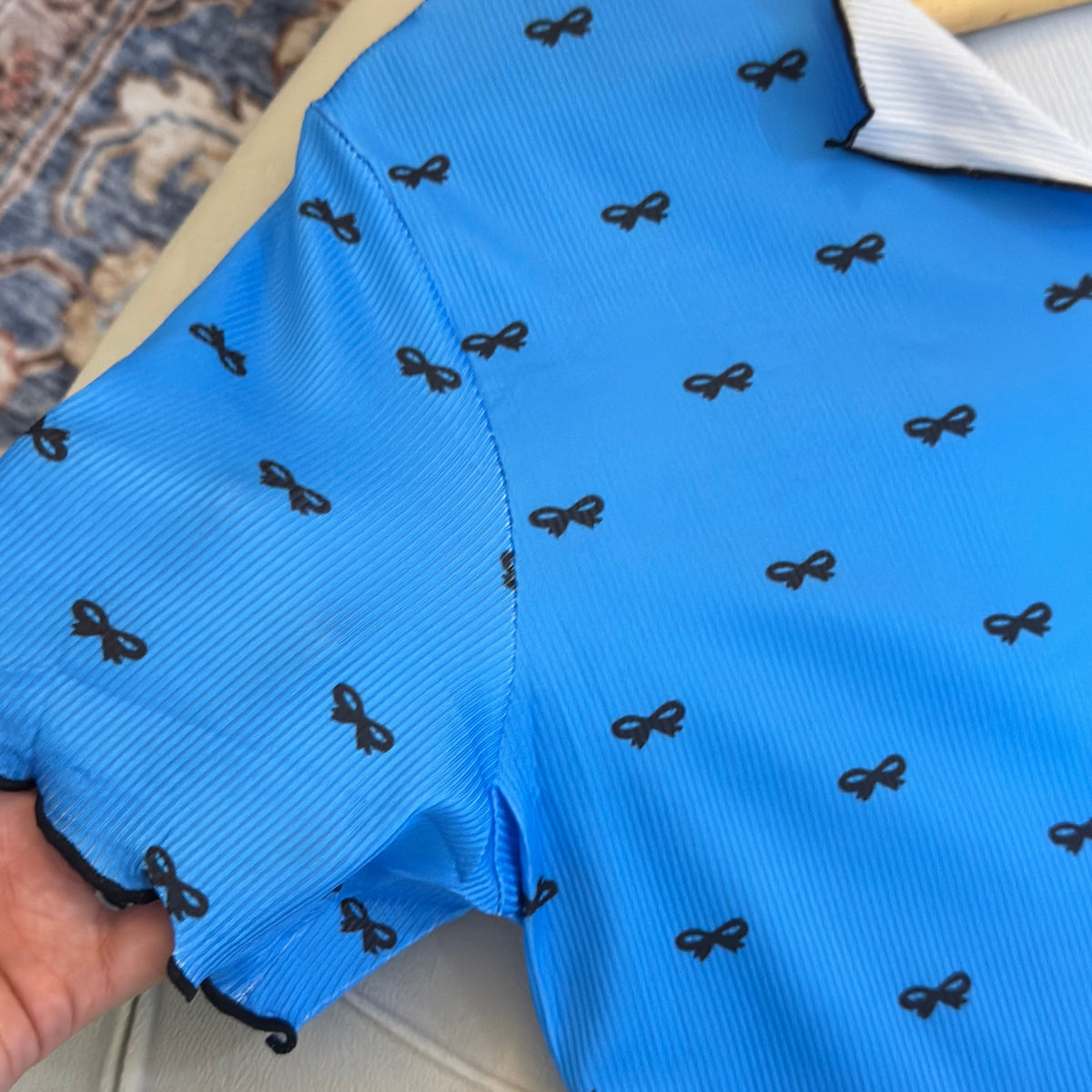 Cutest little bow printed pajama set