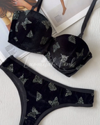 Shimmer Butterfly Bra Set