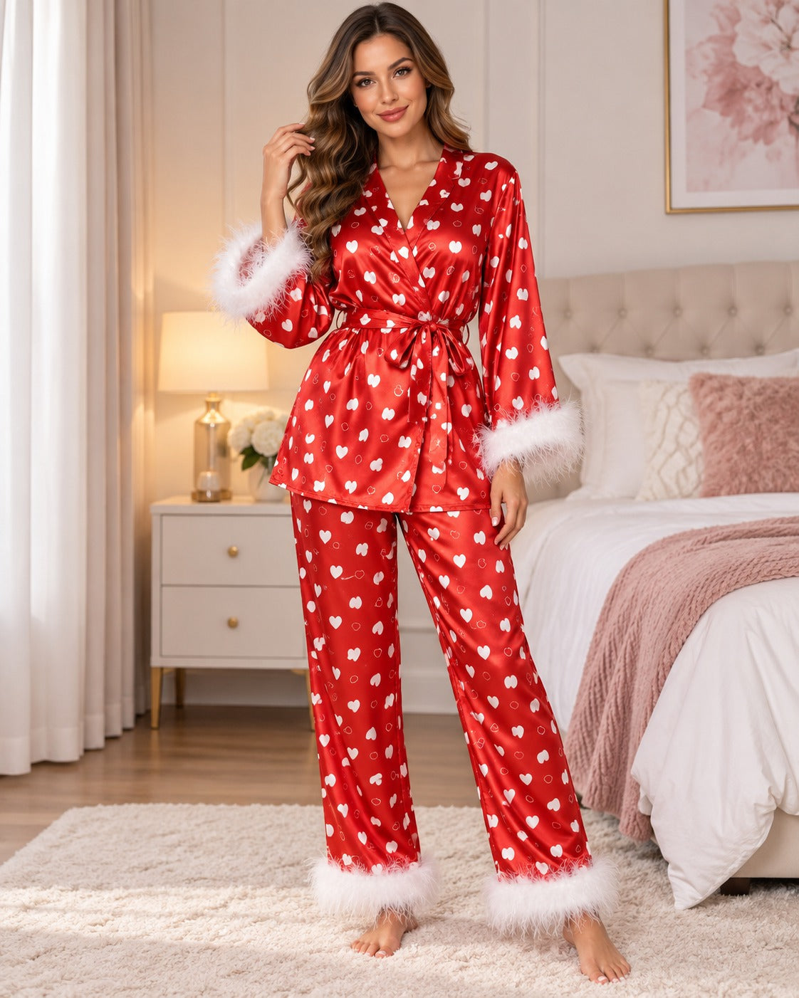 Silk Furr Pajama Set