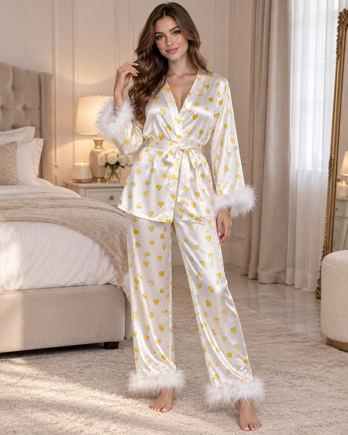 Silk Furr Pajama Set