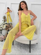 Mesh Two piece Pajama Set