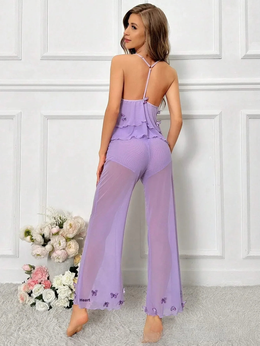 Mesh Two piece Pajama Set