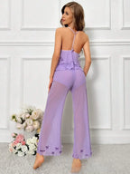 Mesh Two piece Pajama Set