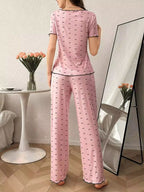 Cutest little bow printed pajama set