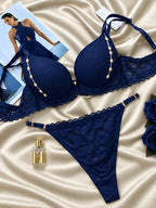 Adjustable Padded Soft Fabric Pushup Bra set
