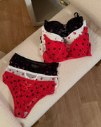 Love Kiss Luxe Rhinestone Lace Lingerie Set.