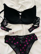 Love Kiss Luxe Rhinestone Lace Lingerie Set.