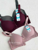 Ribbed Front Button Padded Bra – Pack of 3
