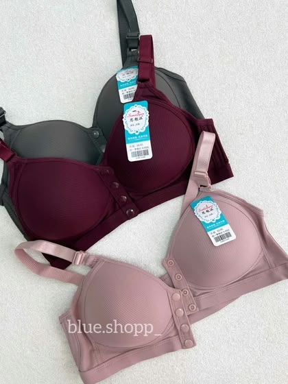 Ribbed Front Button Padded Bra – Pack of 3